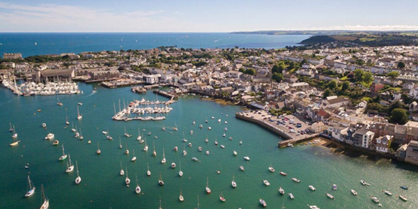 Falmouth Harbour and it's various marine vessels